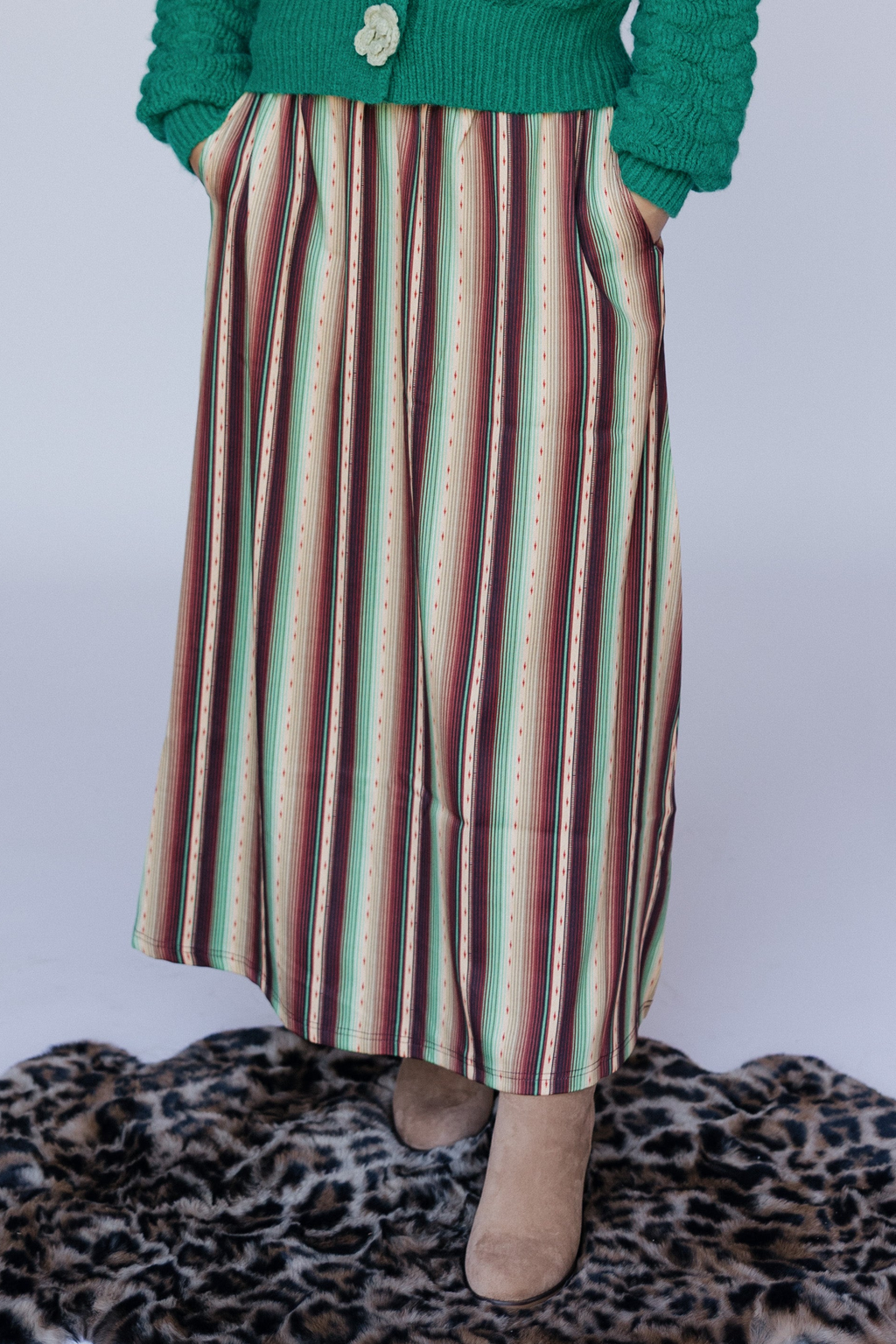 Green Serape Skirt