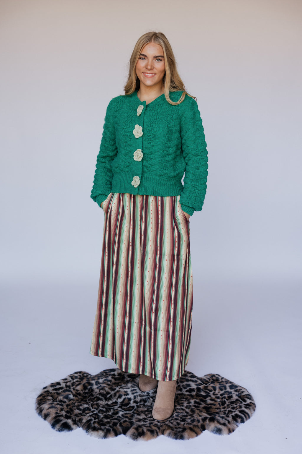 Green Serape Skirt