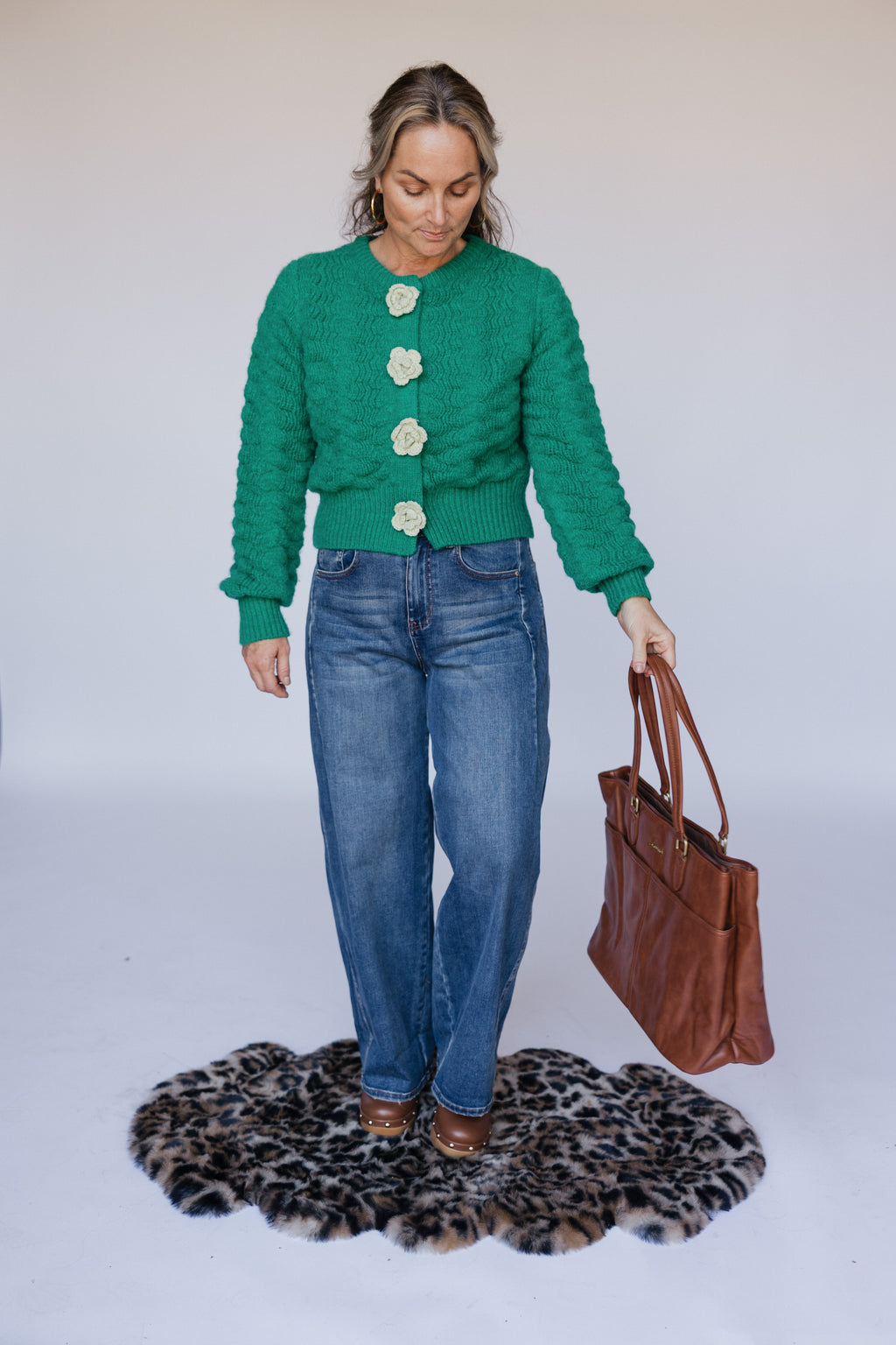 JADE BLOOM KNIT SWEATER