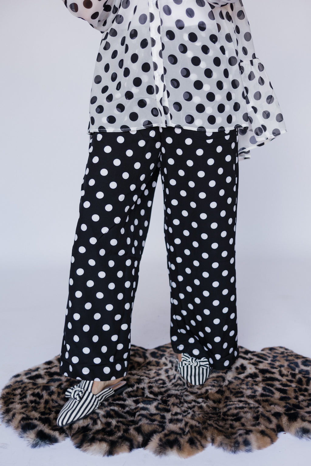 Black Polka Dot Pants