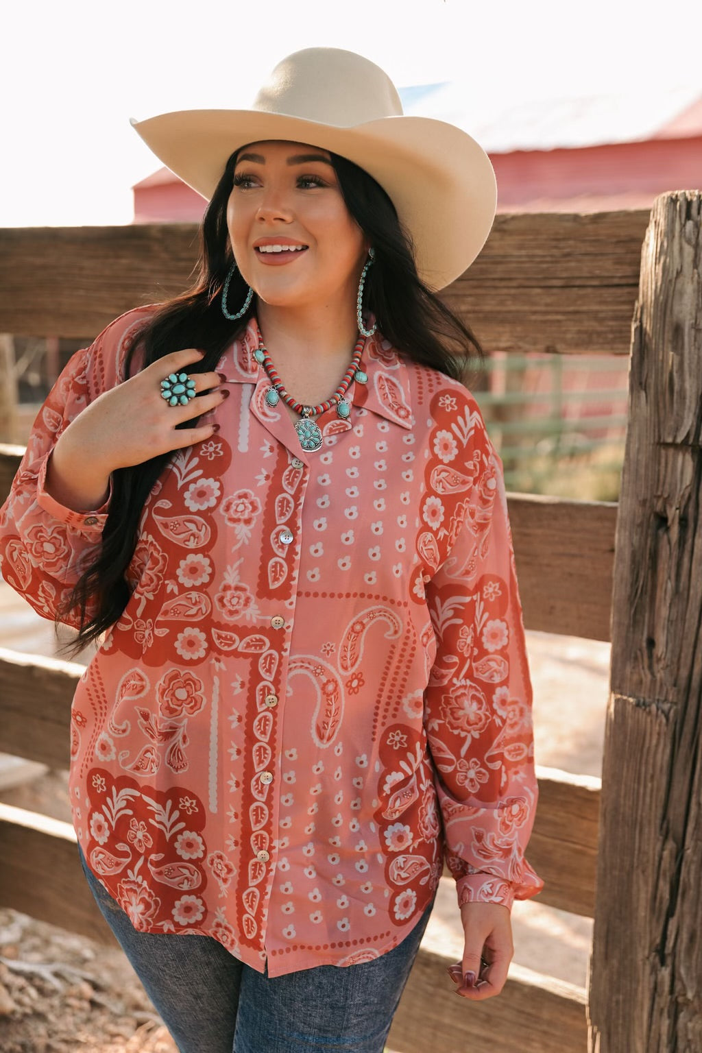 BLUSH  PAISLEY CHIFFON