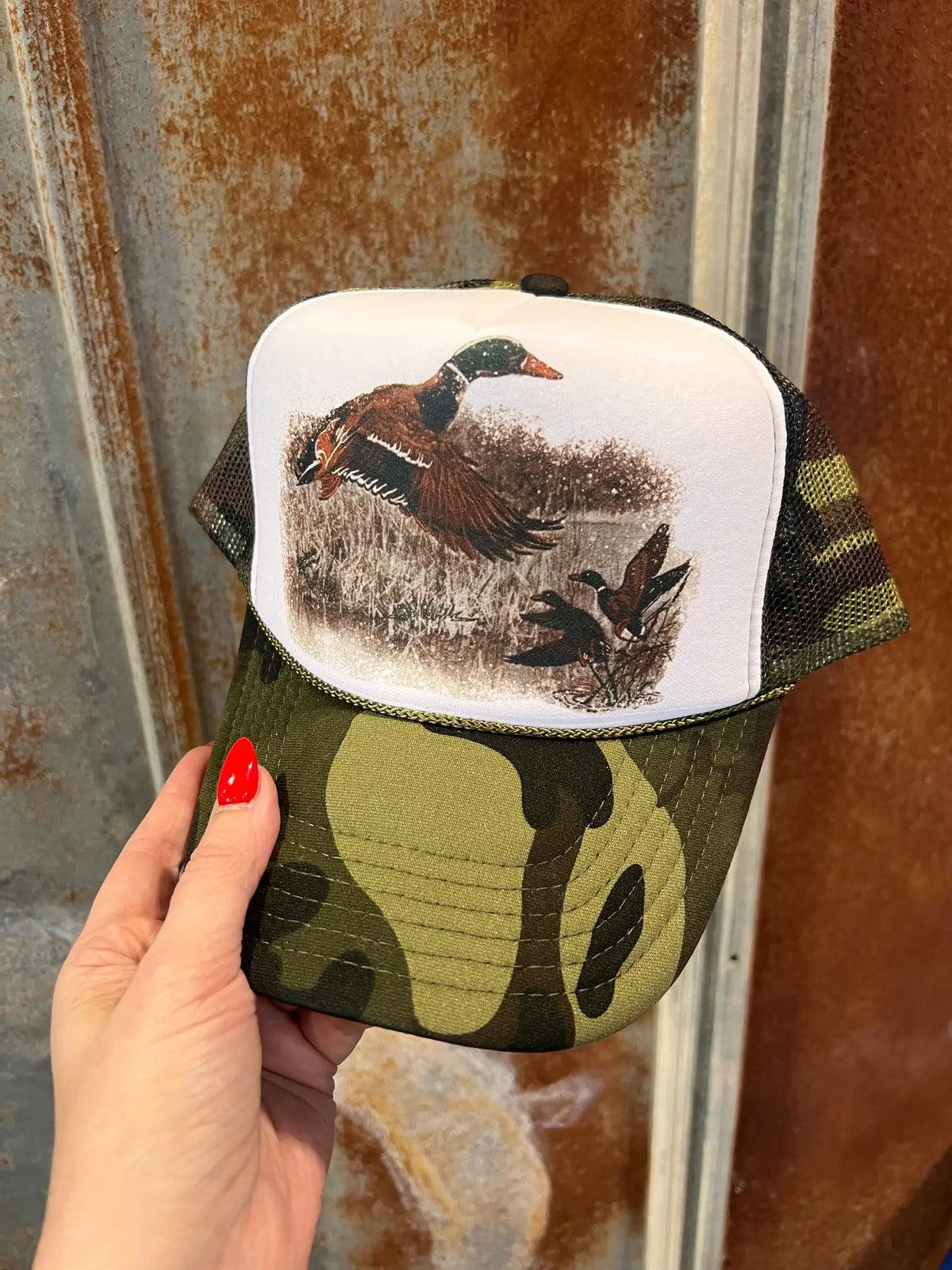 CAMO MALLAR DUCKTRUCKER HAT