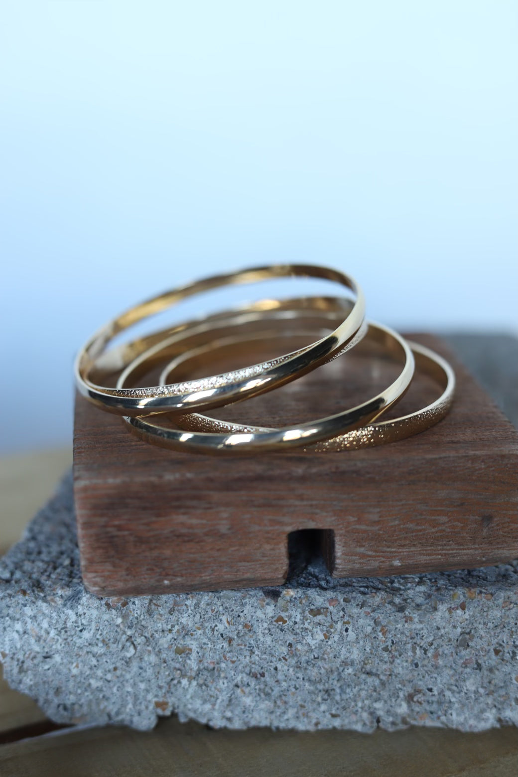 1252 TRIPLE GOLD BRACELET SET