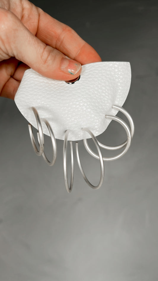 122354 Silver Set of 3 Multi Size Hoop Earrings