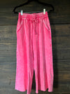 5240 PINK WASHED FRENCH TERRY PANT