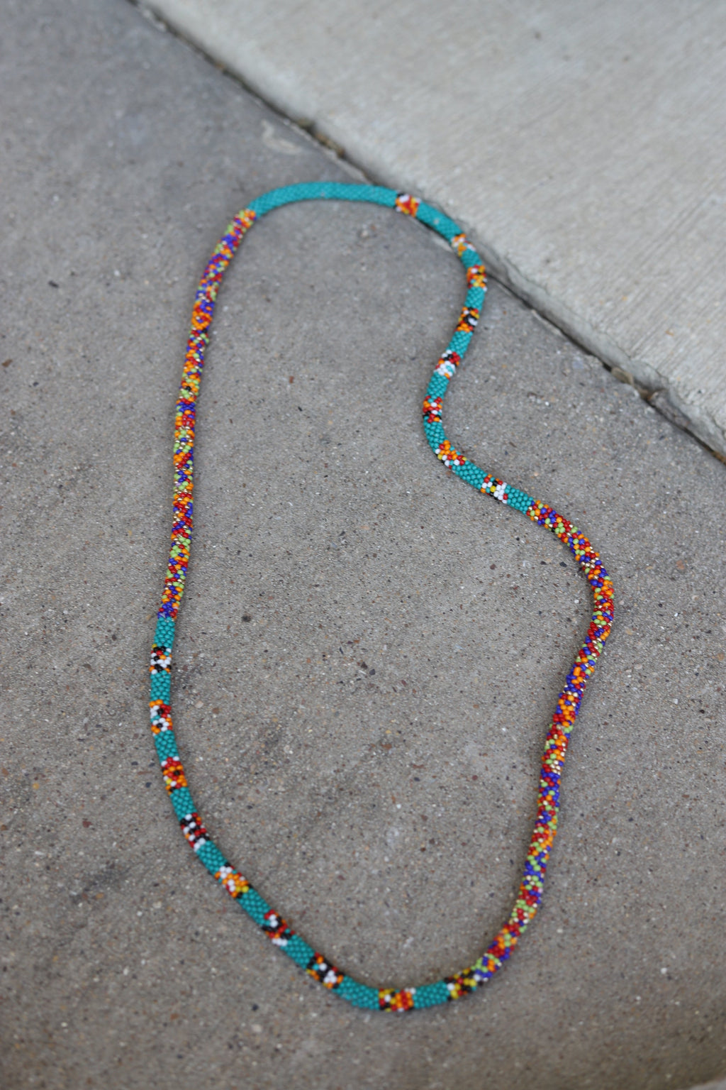 TURQ SEED BEAD NECKLACE