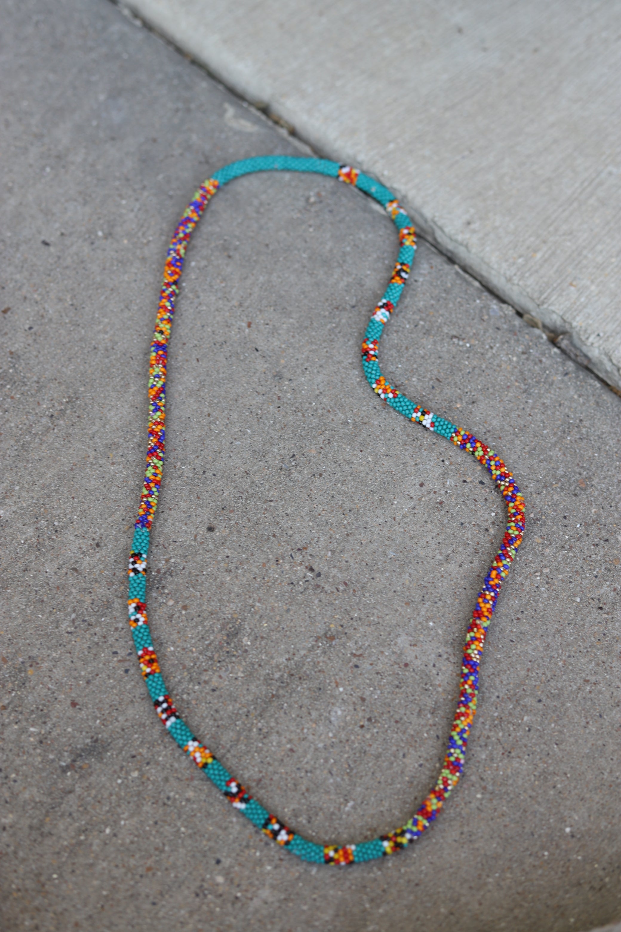 TURQ SEED BEAD NECKLACE