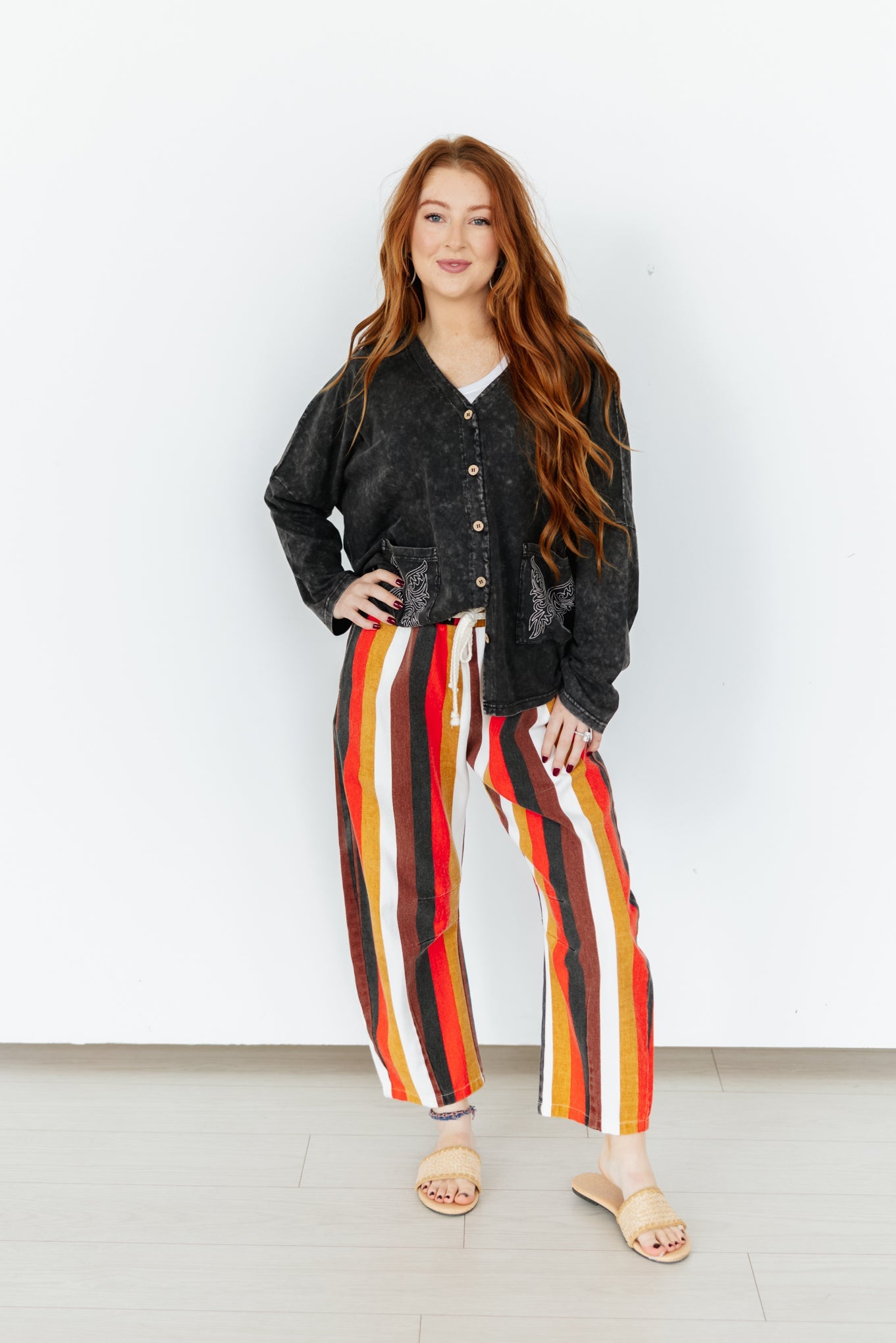 Vintage Black Wash Cardi