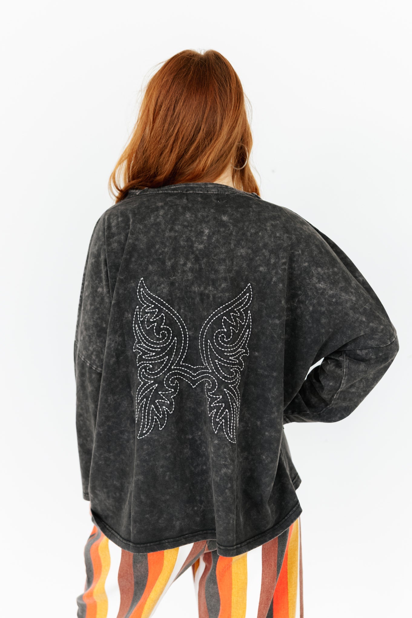 Vintage Black Wash Cardi