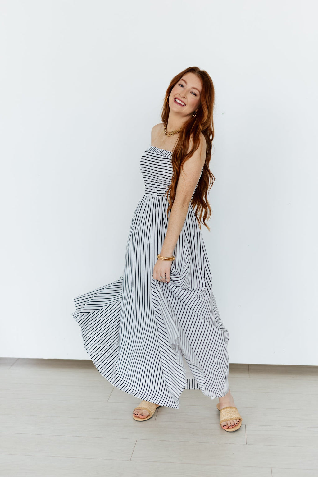 STRIPED MAXI DRESS