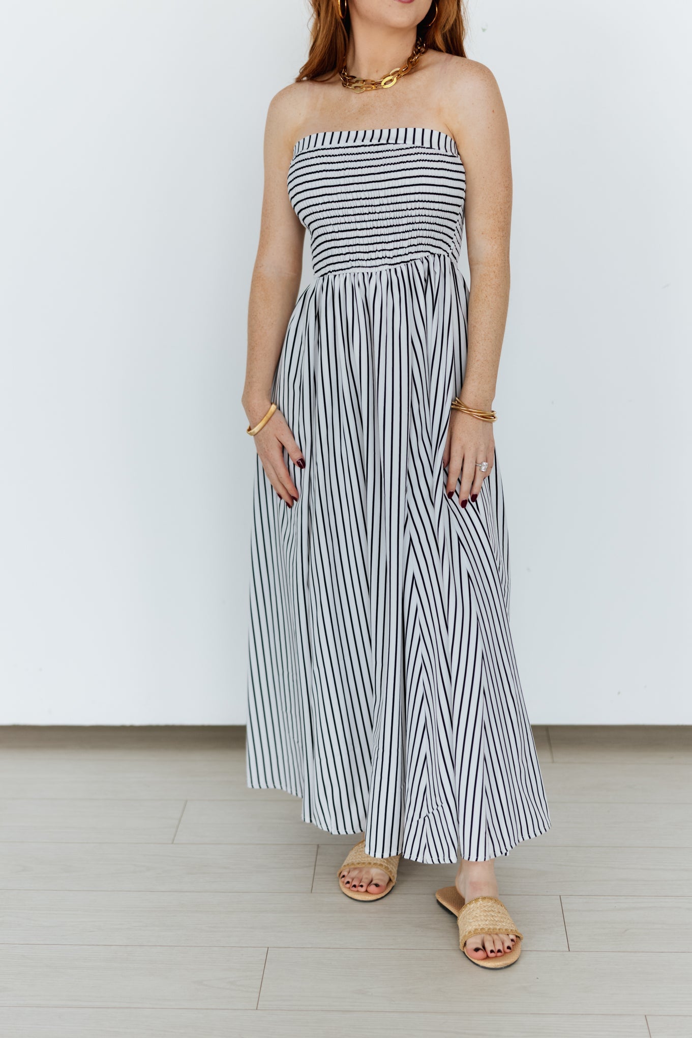 STRIPED MAXI DRESS