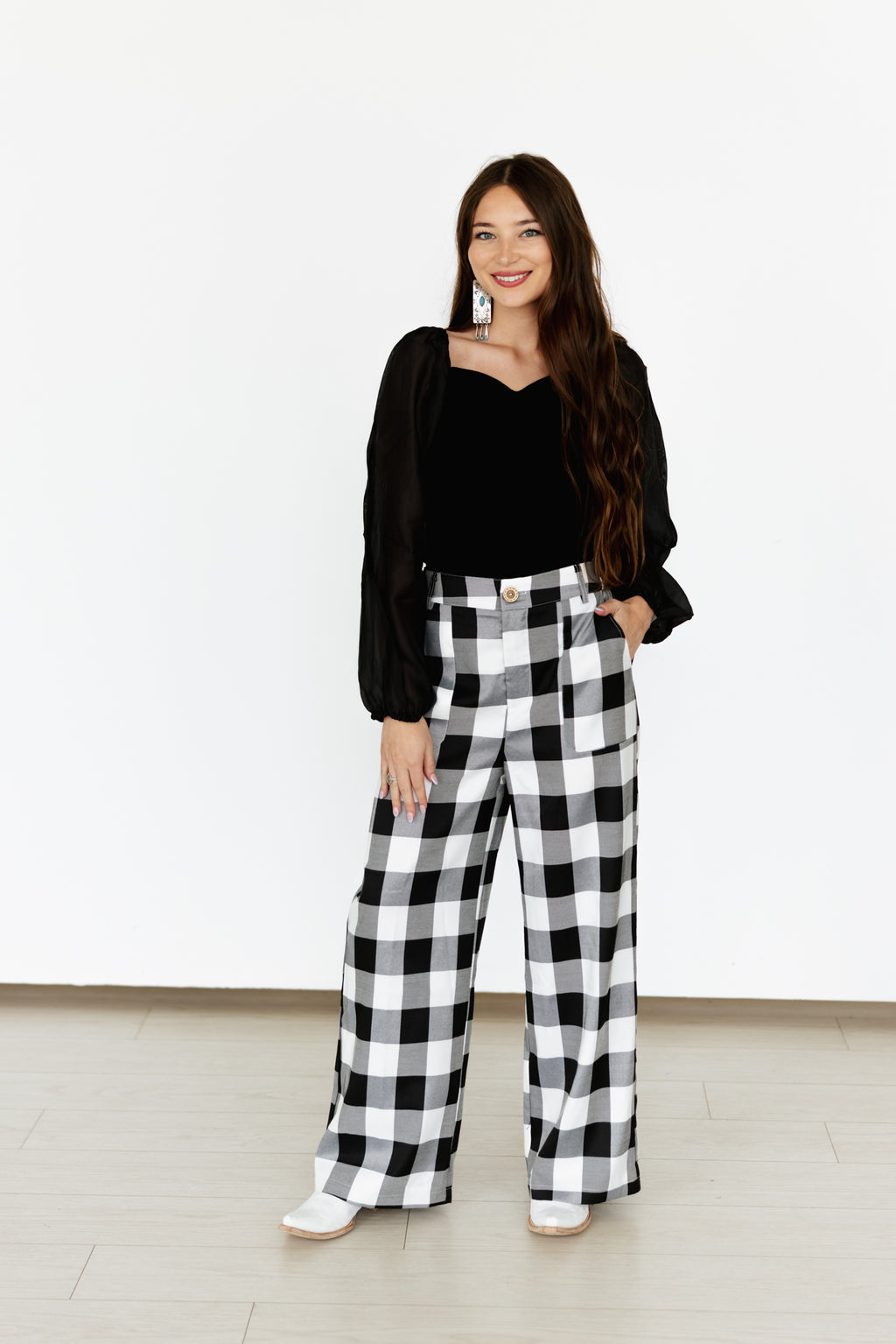 TH2025 S304 BLACK TOP WITH SHEER LONG SLEEVE (1 PIECE)