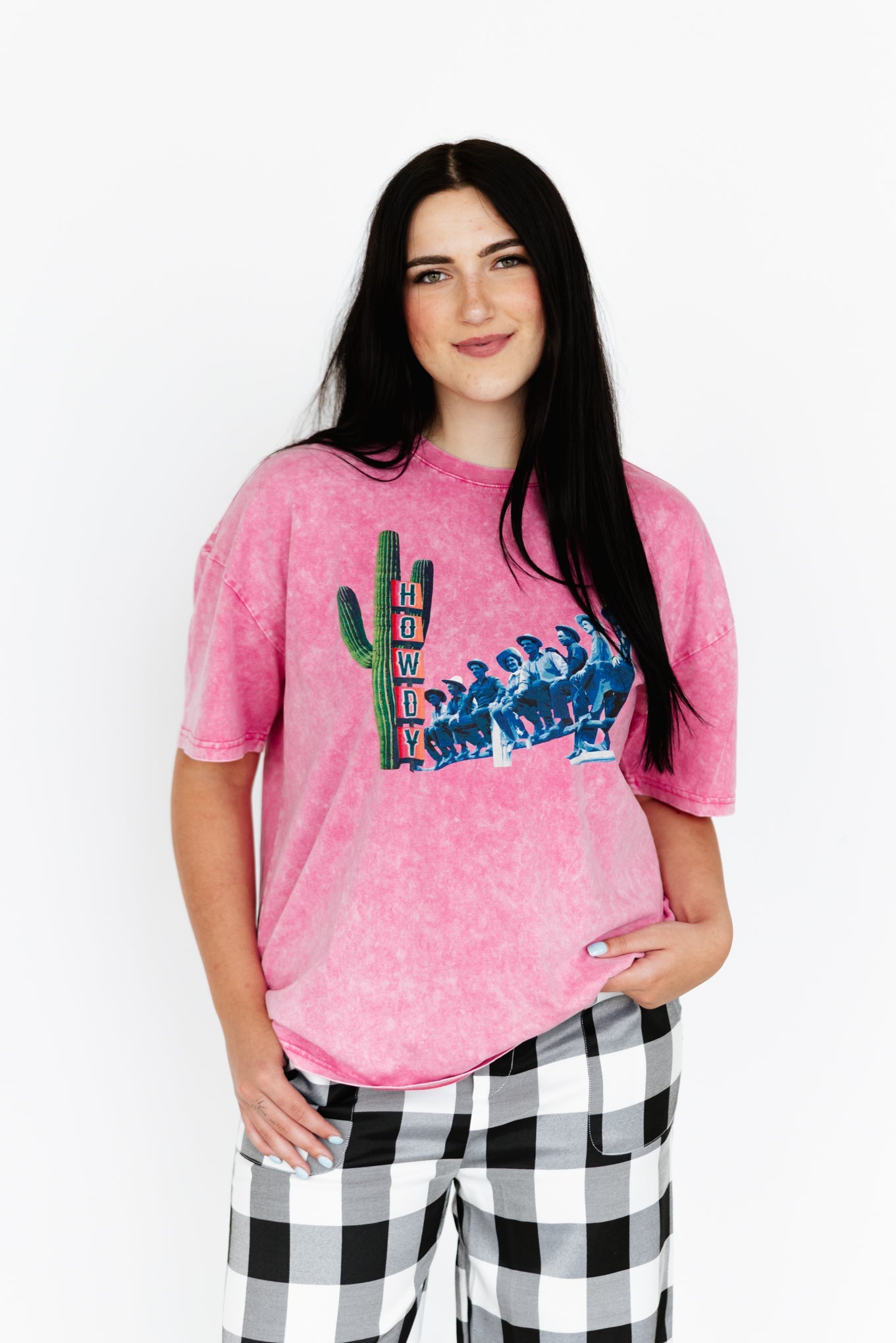 Pink Howdy Fenceline Tee