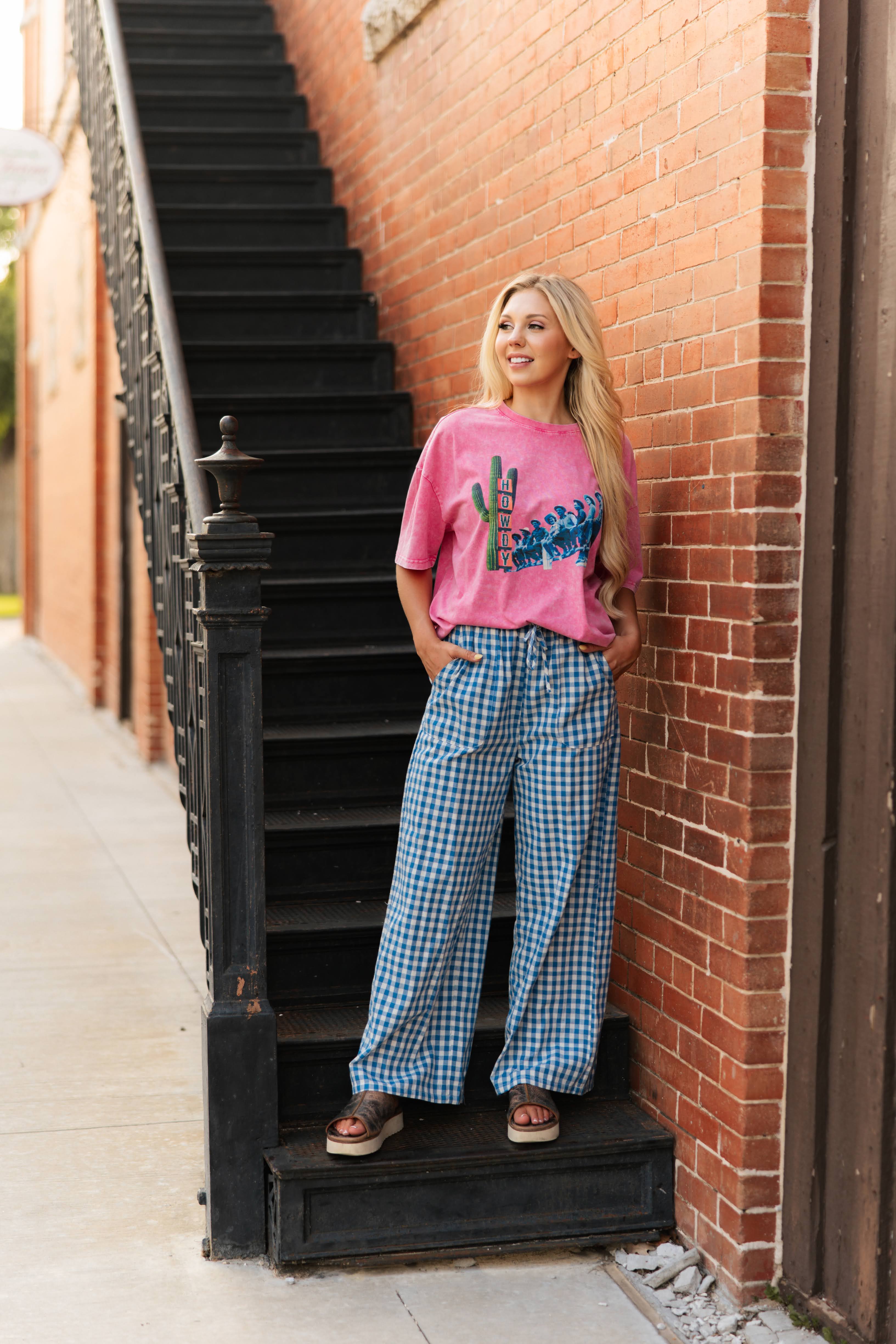 Pink Howdy Fenceline Tee