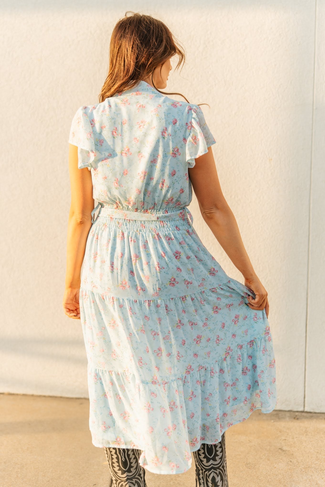 BLUE FLORAL DRESS
