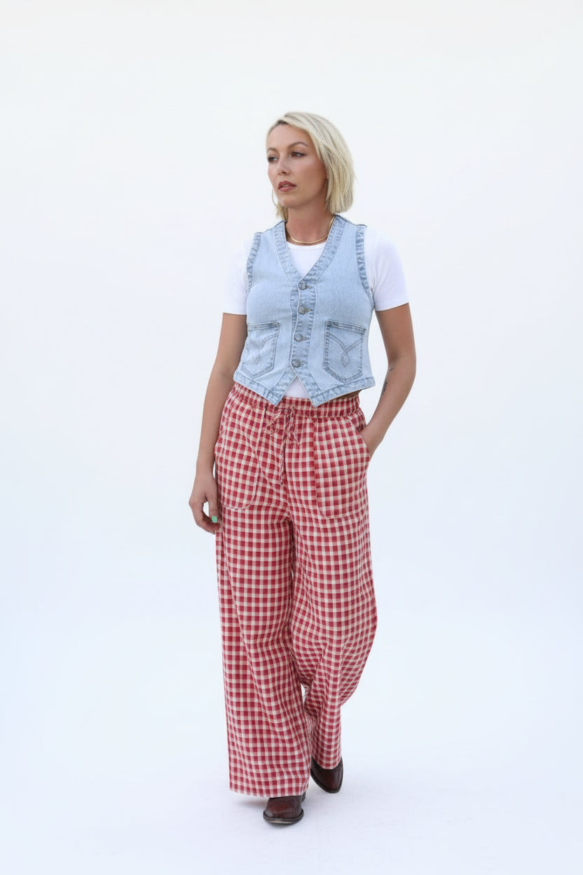 TH2109 RED GINGHAM PANT (1 Piece)