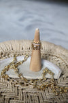 122351 Chunky gold link necklace moon