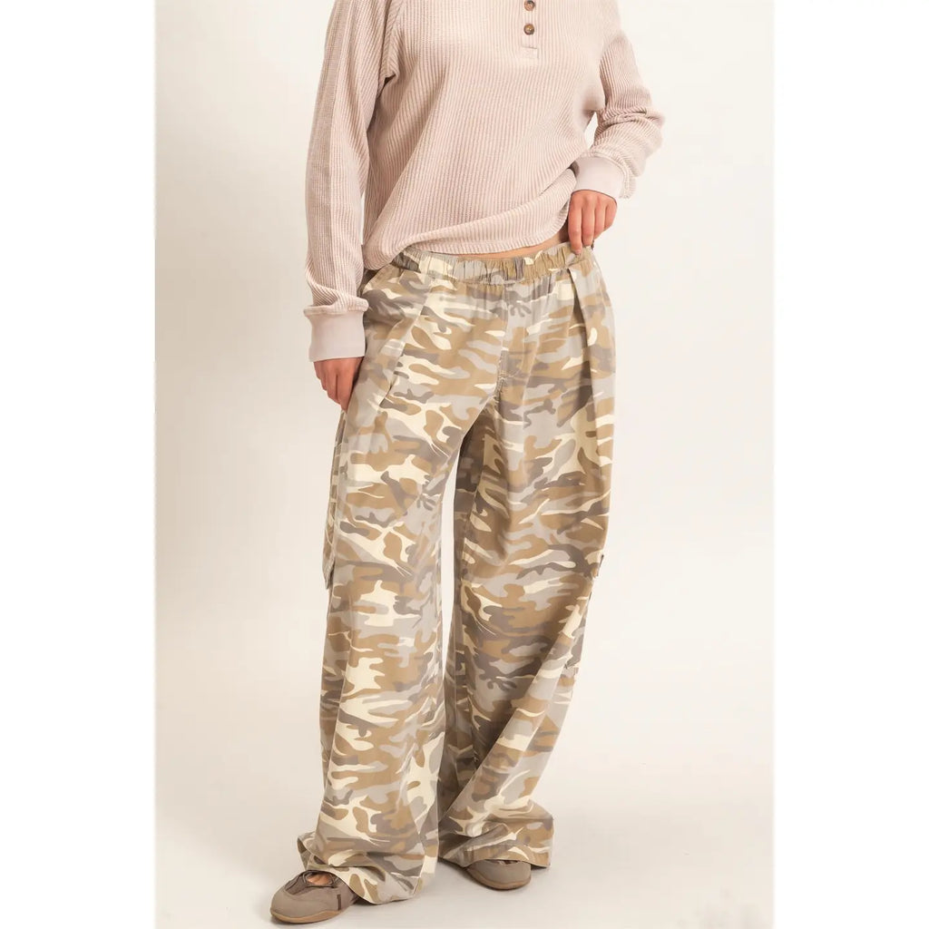 Camouflage Cargo Pocket Pants