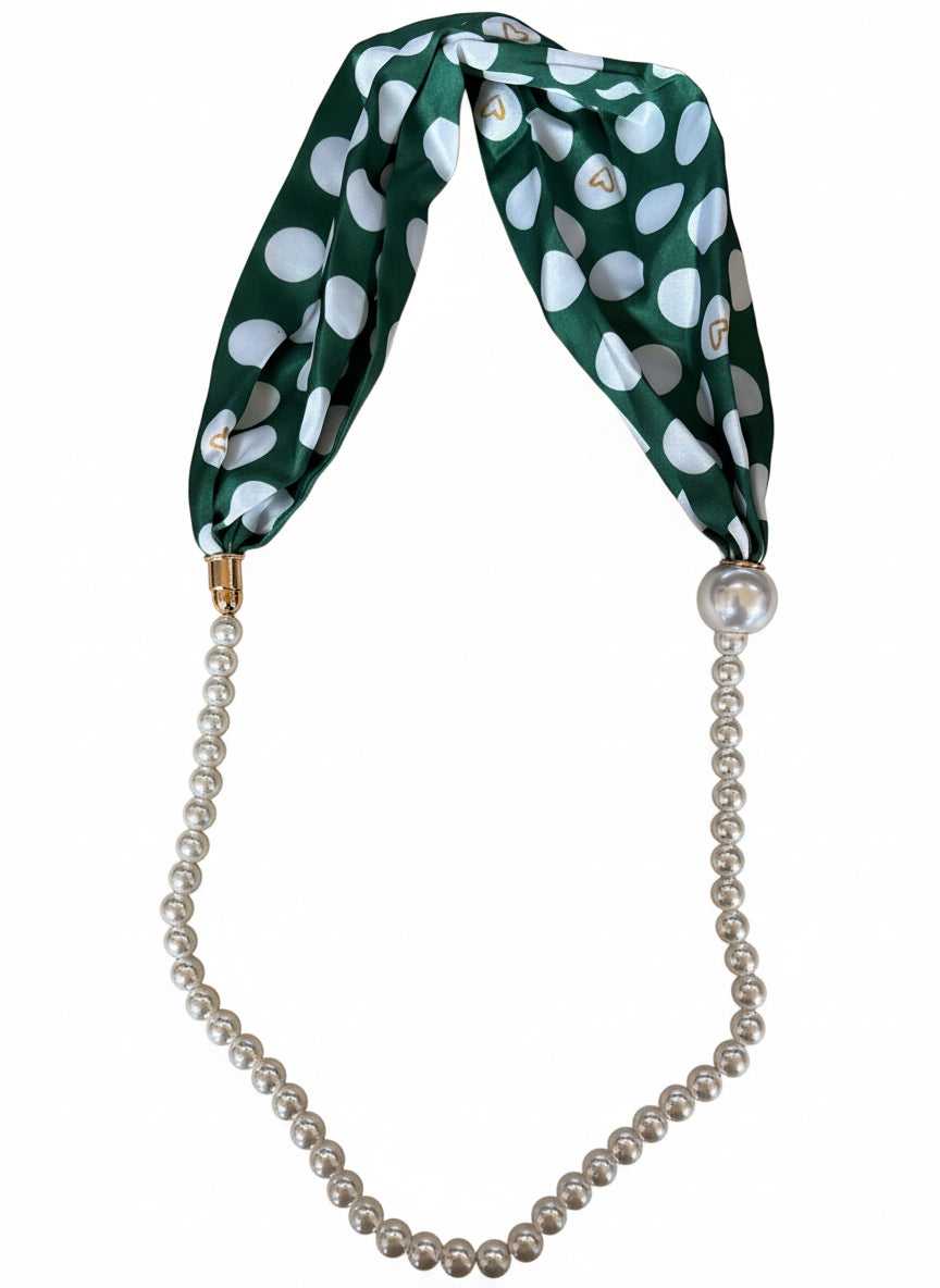 SCARF AND PEARL NL GREEN