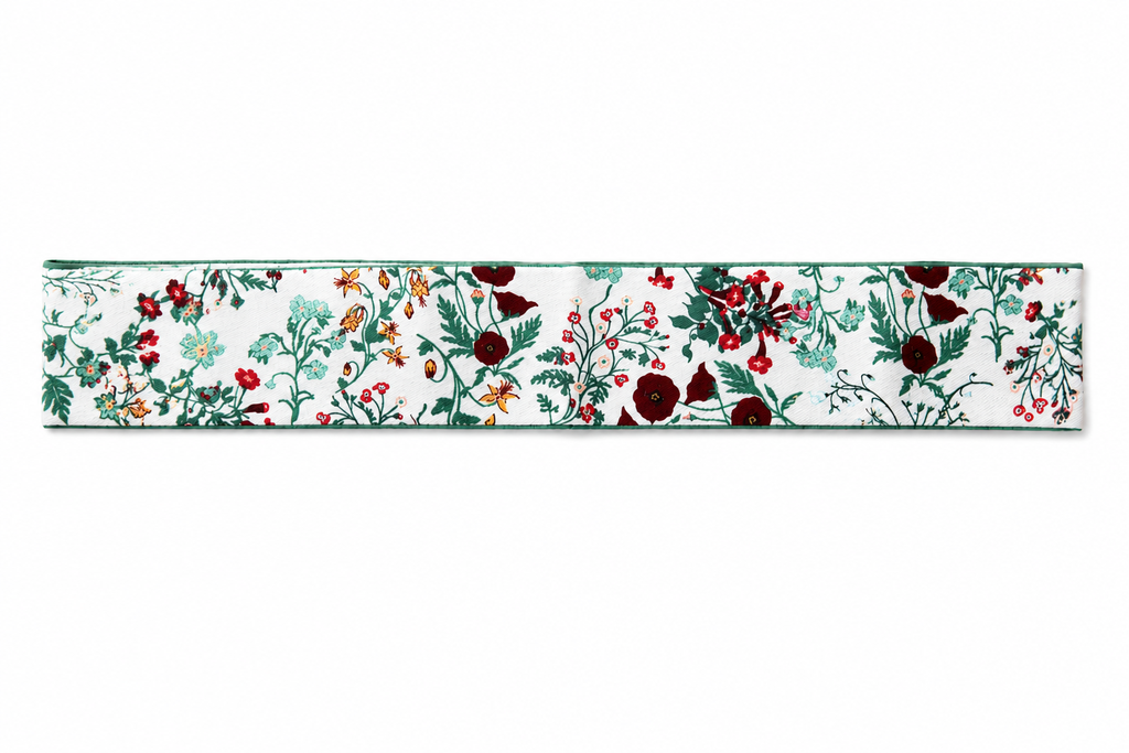 Mint Ivory Floral Twilly
