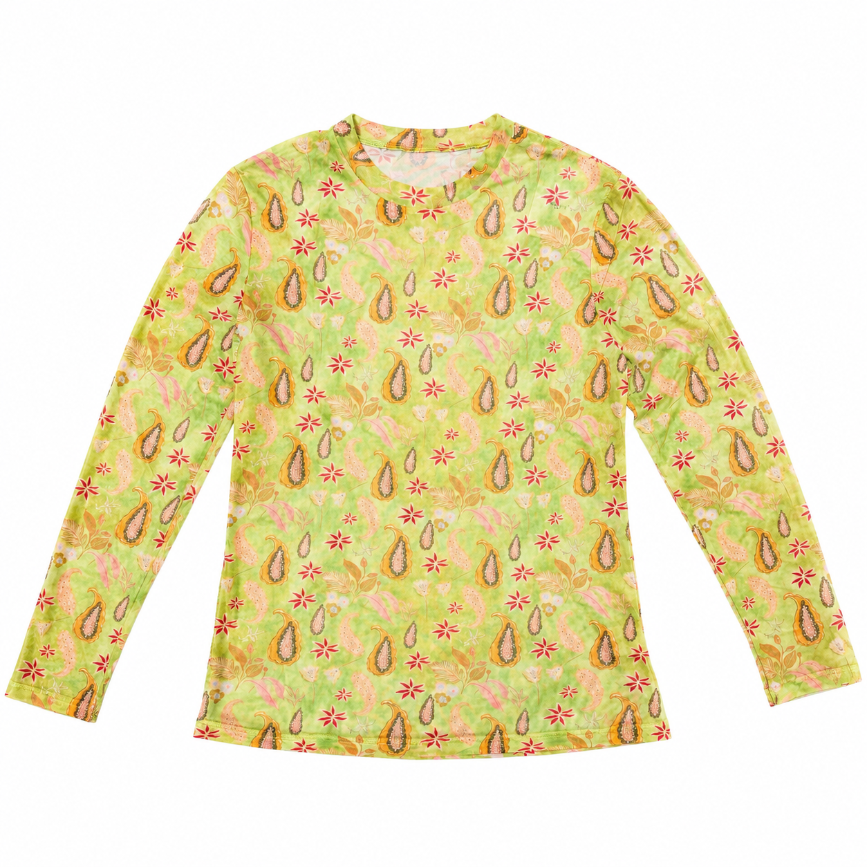NEON PAISLEY MESH TOP
