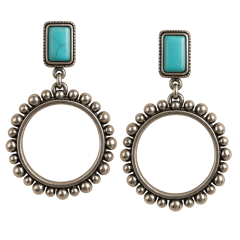 Turquoise Western Hoop ER