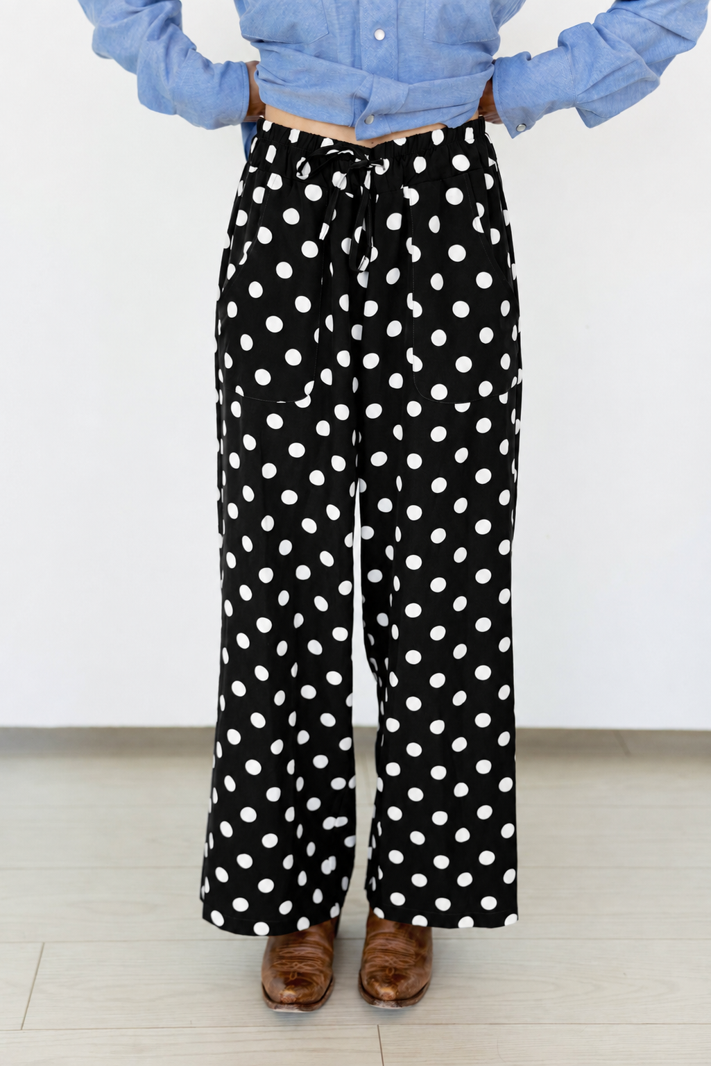 Black Polka Dot Pants