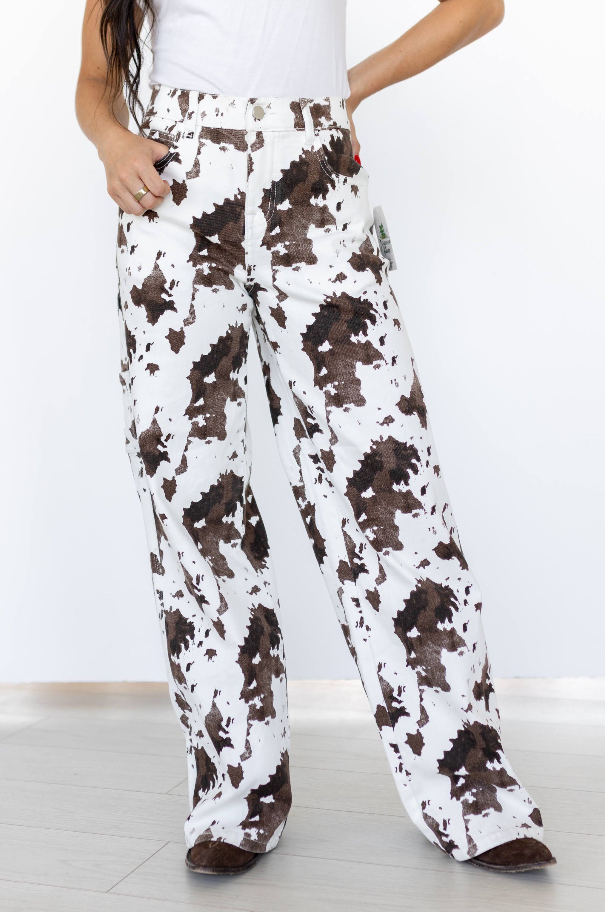 COW PRINT PANT
