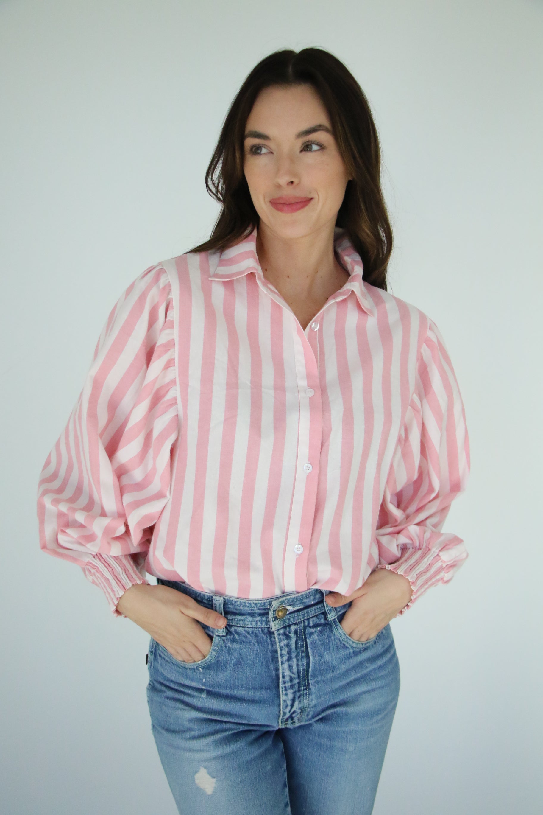 TH23 PINK STRIPE TOP (1 Piece)