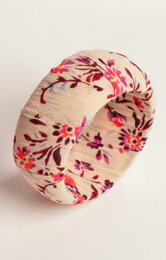 IVORY FABRIC BANGLE BRACLET