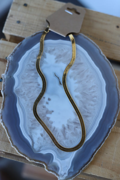 1254 DIPPED GOLD SERPENT CHAIN NECKLACE