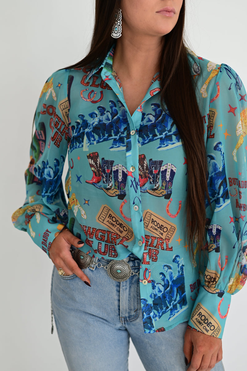 TH11 TURQUOISE COWGIRL COLLAGE