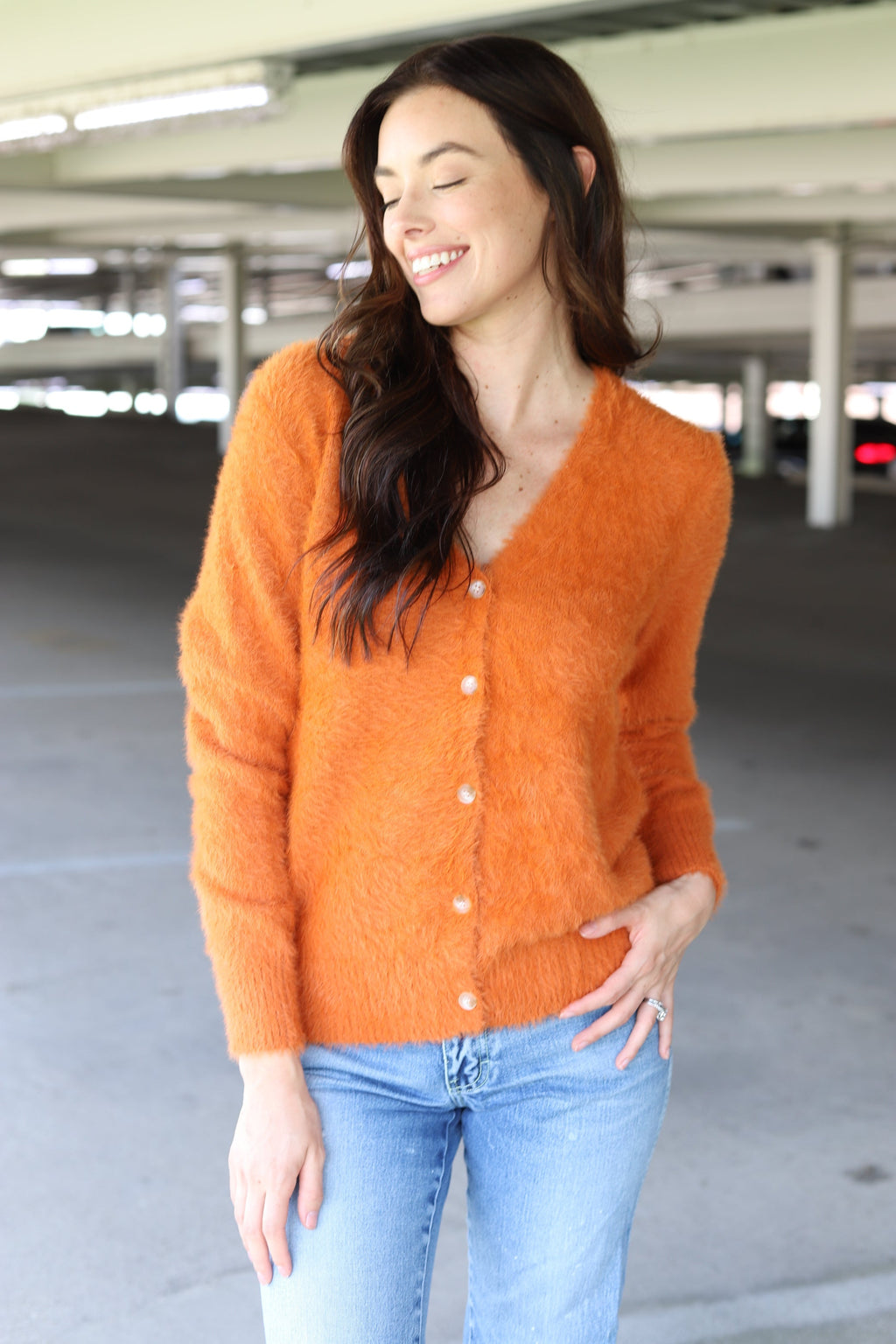 SUNSET FUZZY CARDI