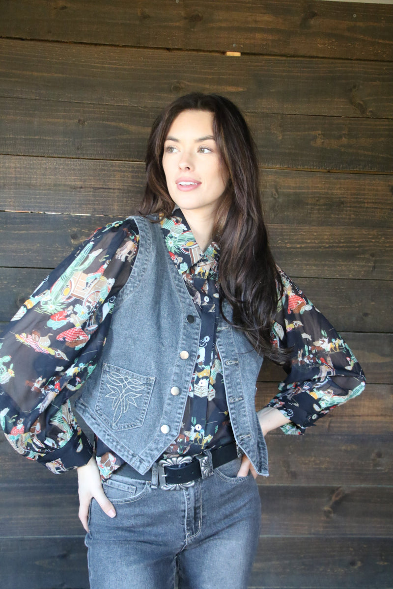 TH11  BLACK WAGON CHIFFON