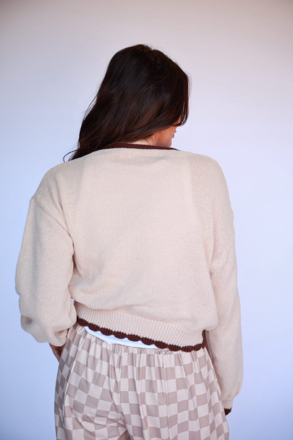 Fox Motif sweater back