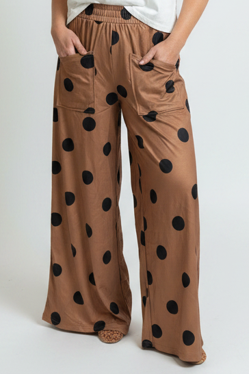 Polka Dot Wide Leg Pants