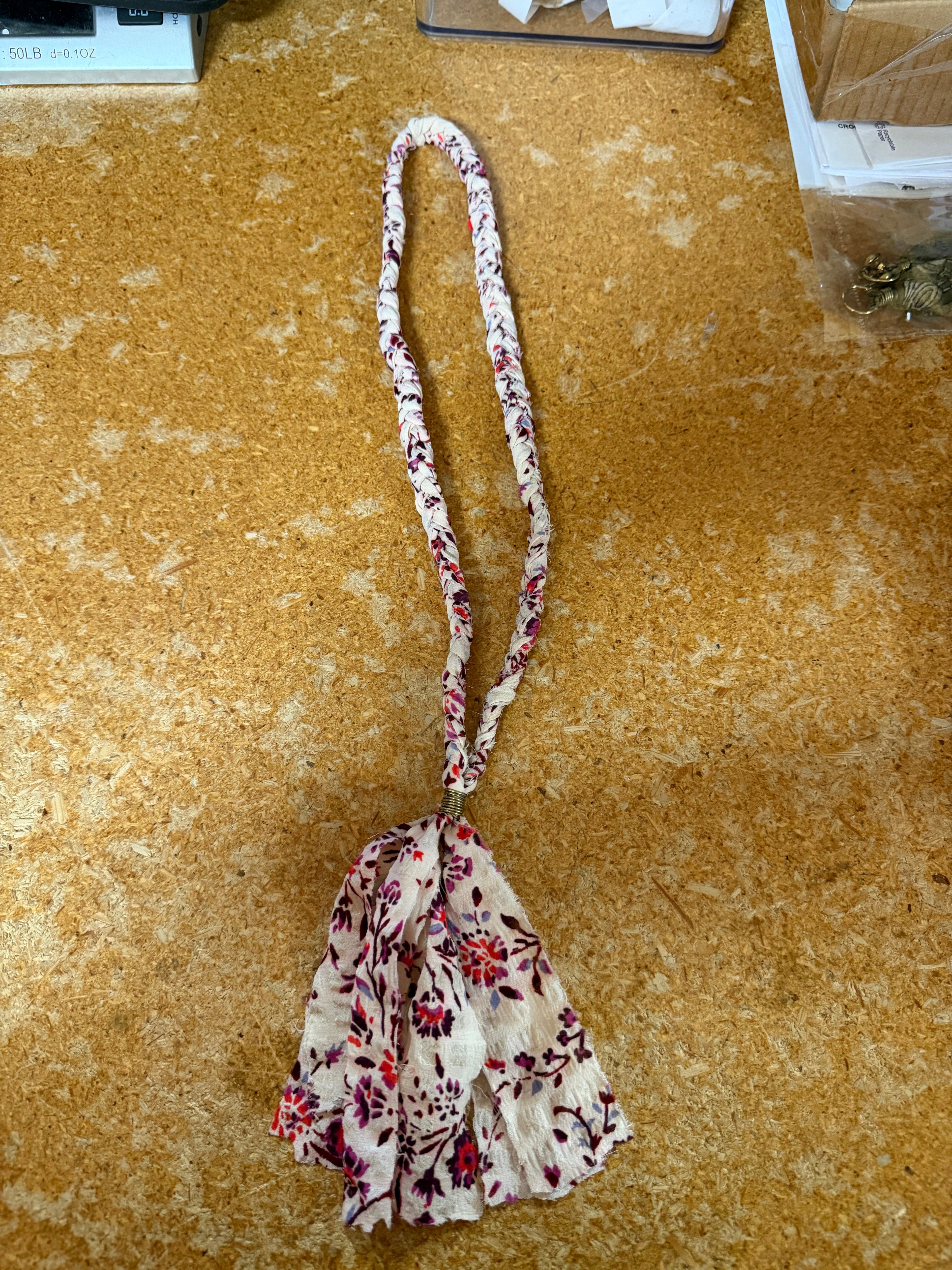 IVORY FABRIC NECKLACE