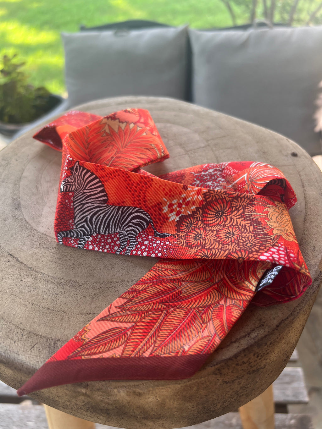 Red Zebra Floral Twilly