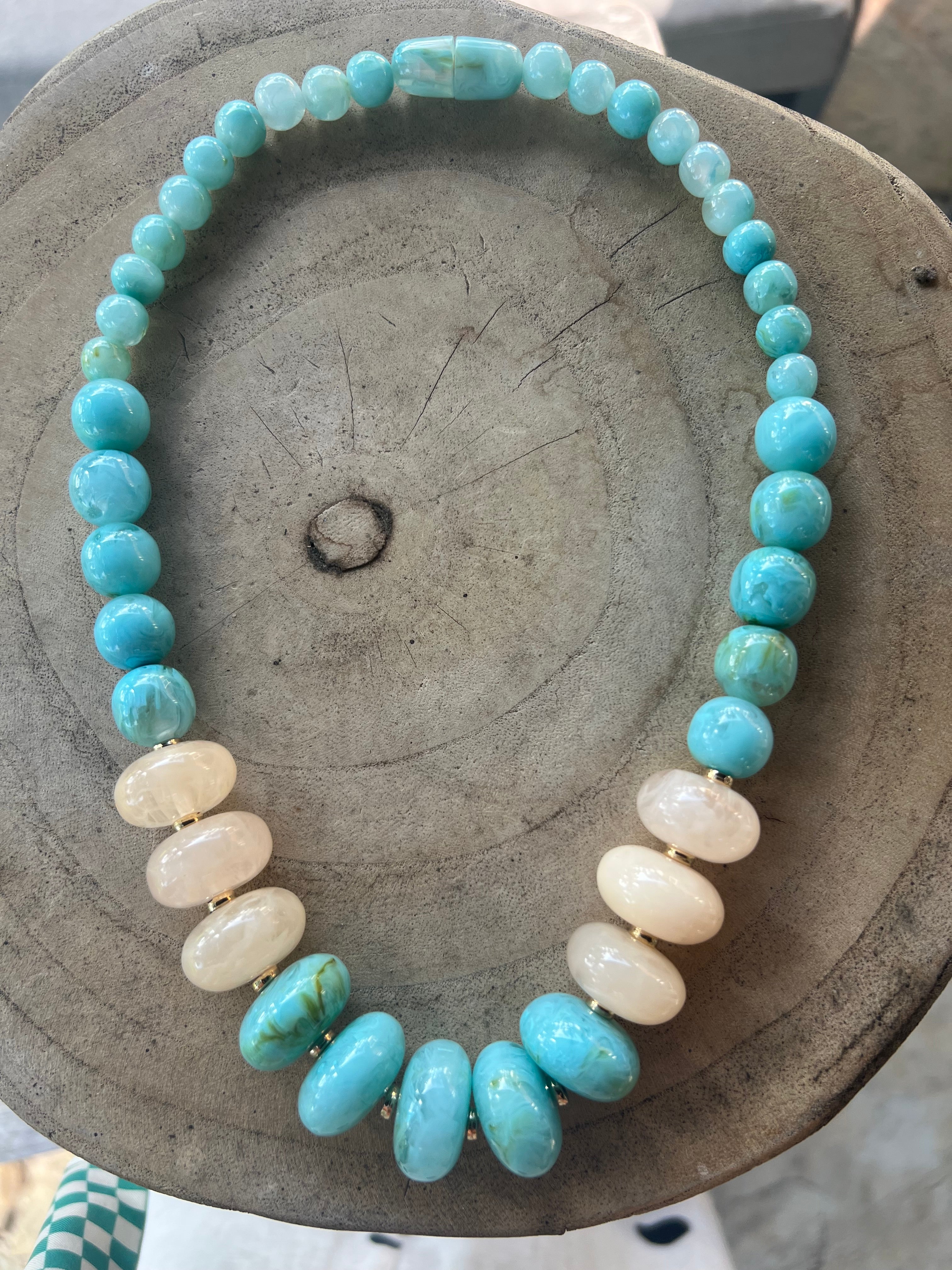 Coastal Blue & Ivory Bead NL