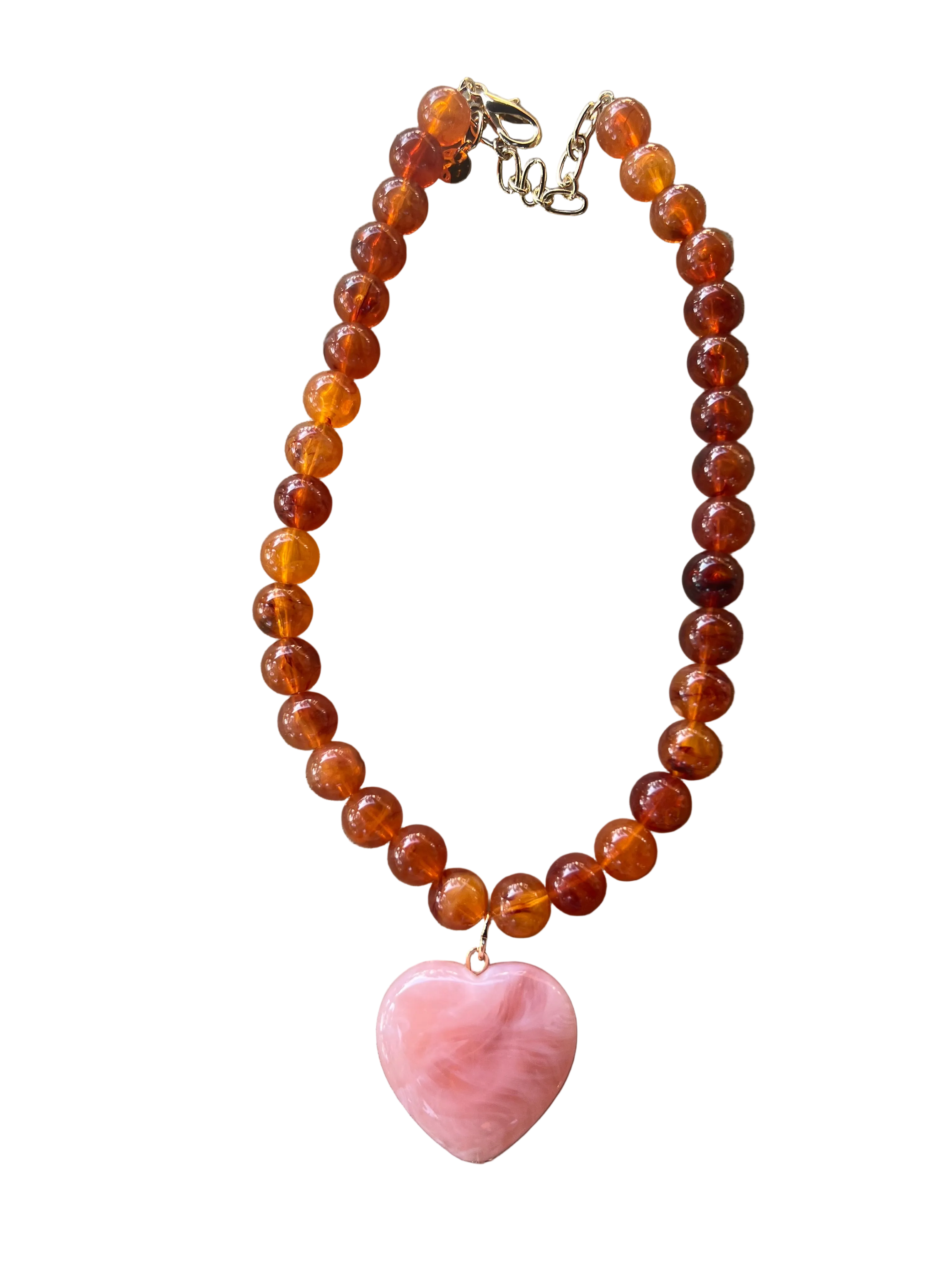 Amber Bead Heart NL
