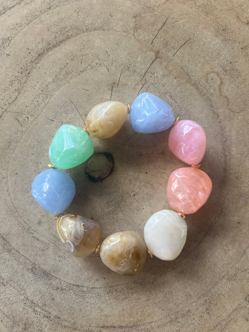 Pastel Stone Stretch Bracelet