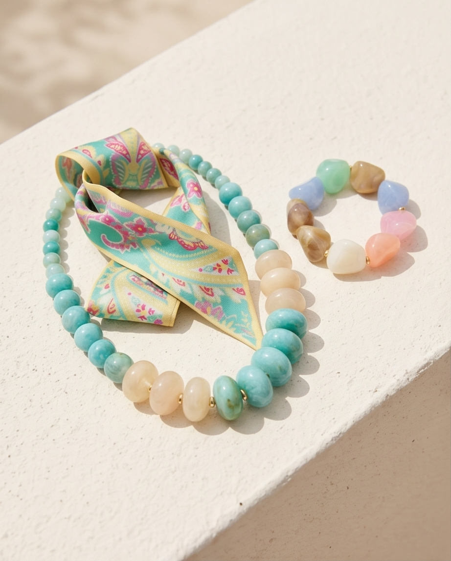 Coastal Blue & Ivory Bead NL