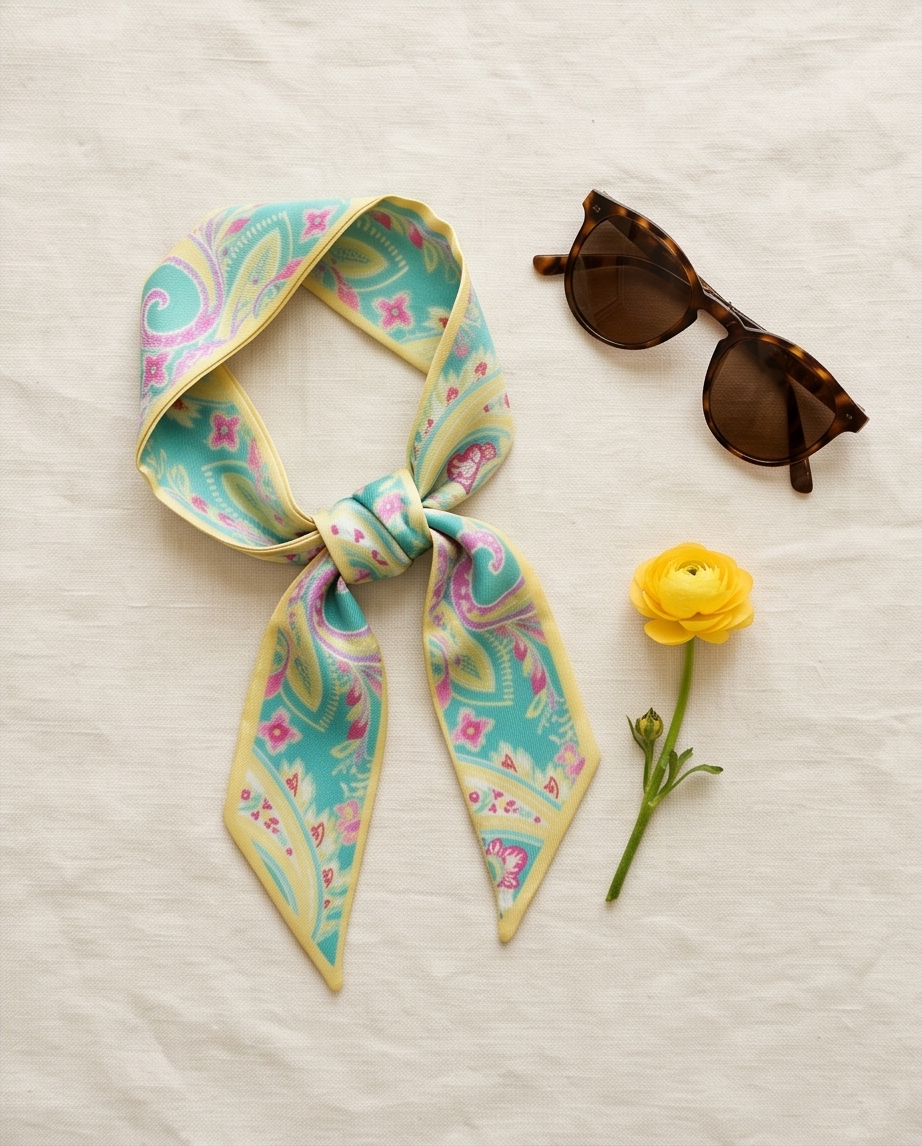 Yellow Paisley Twilly