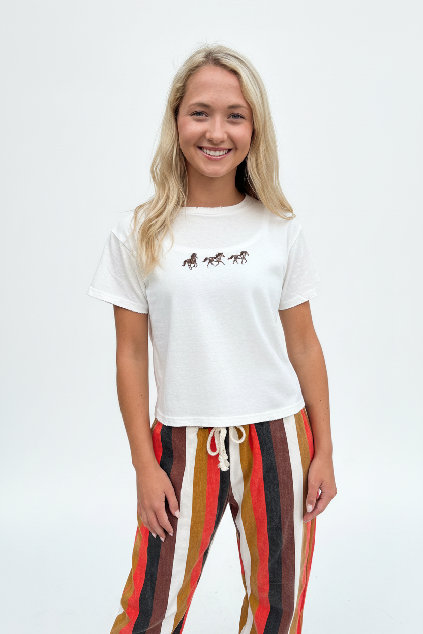 HORSE TRIO GRAPHIC TEE