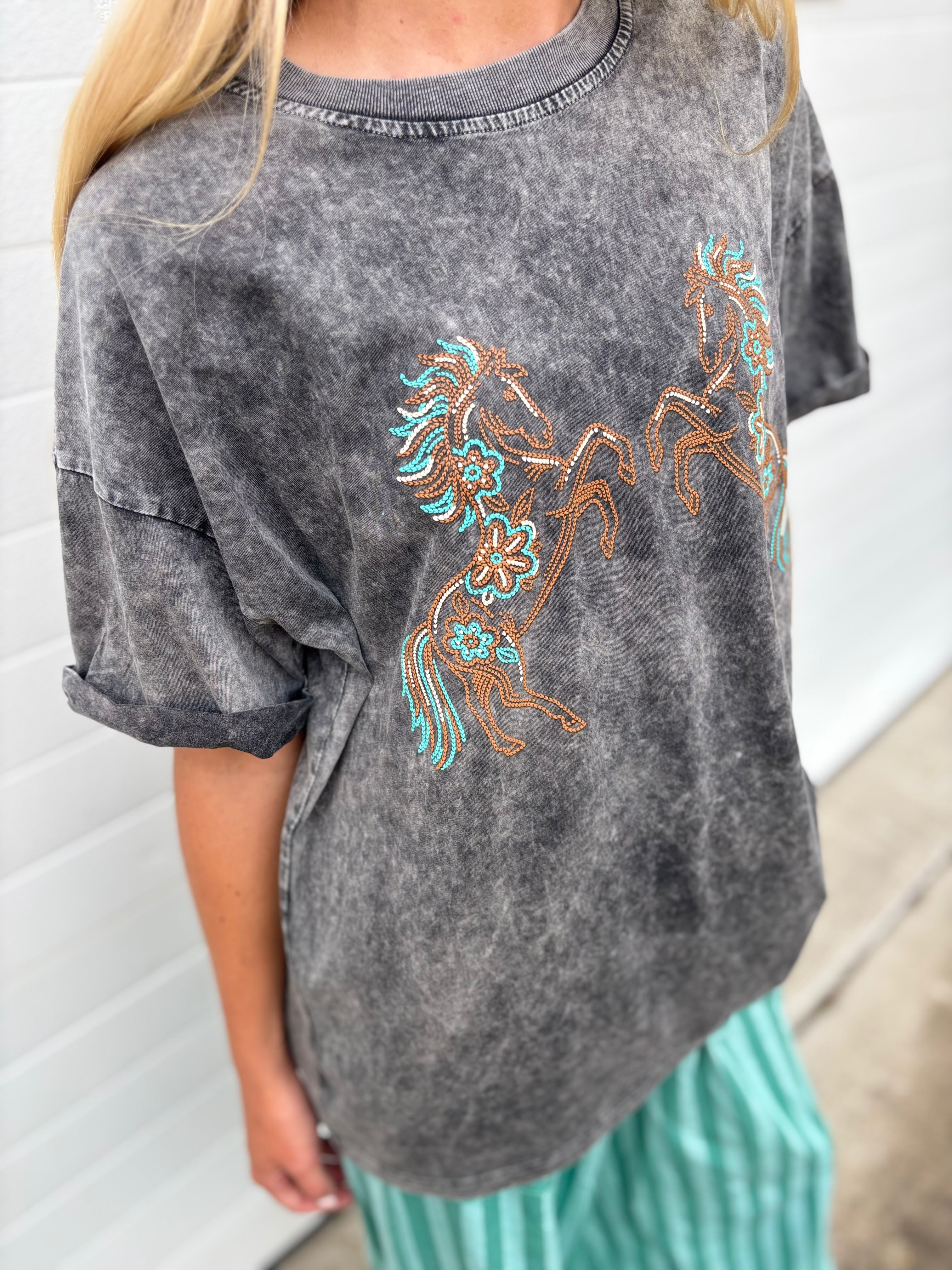 HORSE DUO GRAPHIC TEE