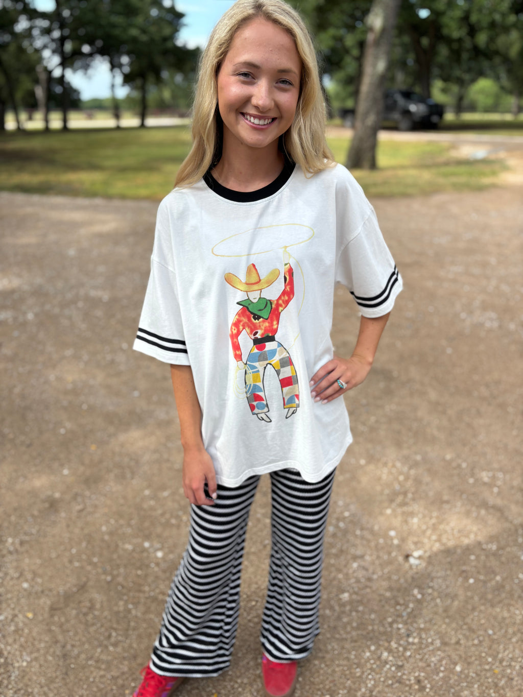 Ivory Roping Cowboy Tee