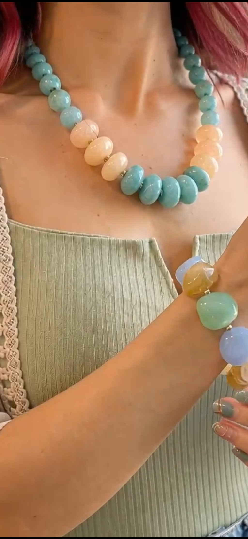 Coastal Blue & Ivory Bead NL
