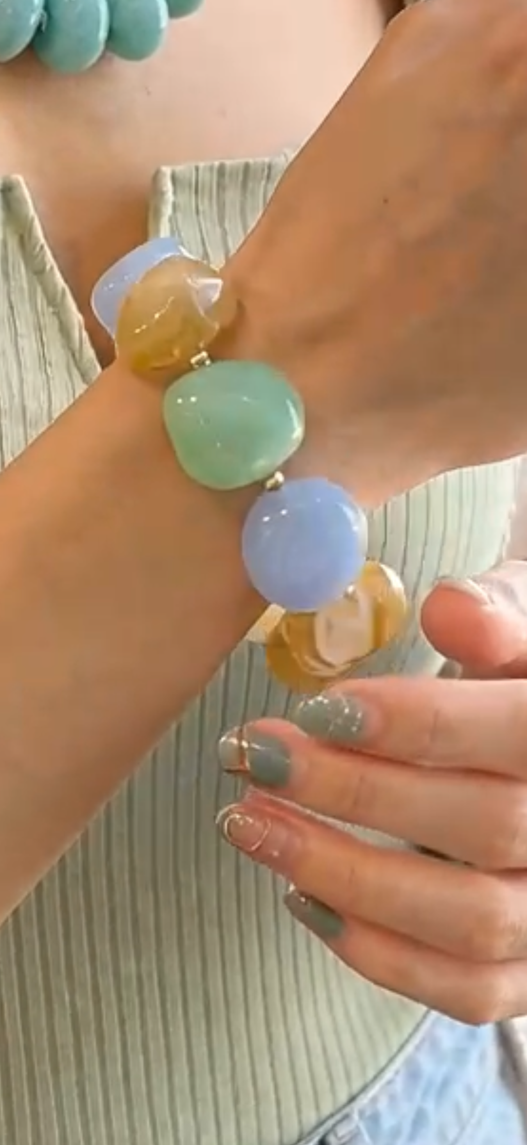 Pastel Stone Stretch Bracelet