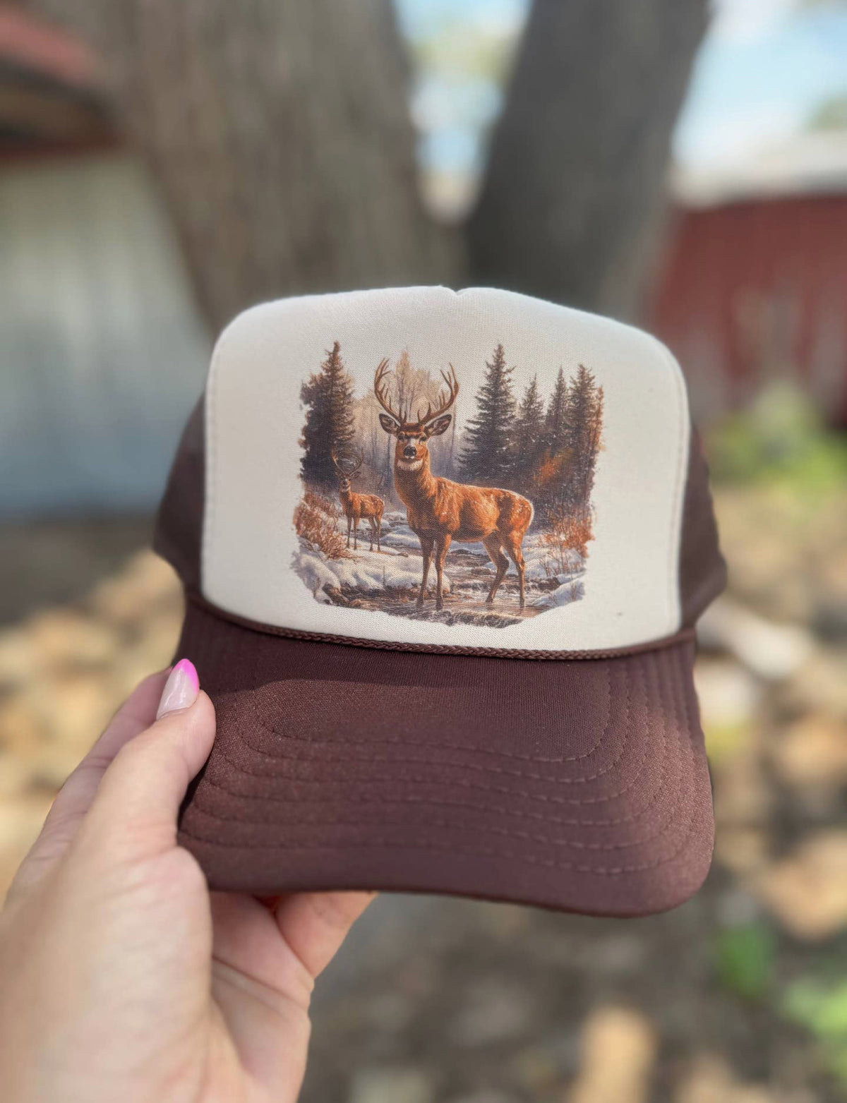 Retro Deer  Trucker Hat