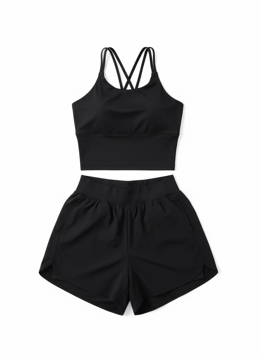 BLACK ACTIVE BRA TANK